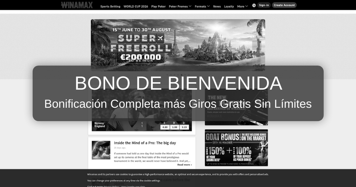 Winamax - Bonos Exclusivos y Métodos Seguros